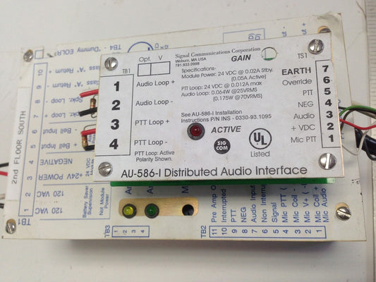Signal Communications Au-387-E Voice Control Vecp Amplifier, Au-586-I,Dd