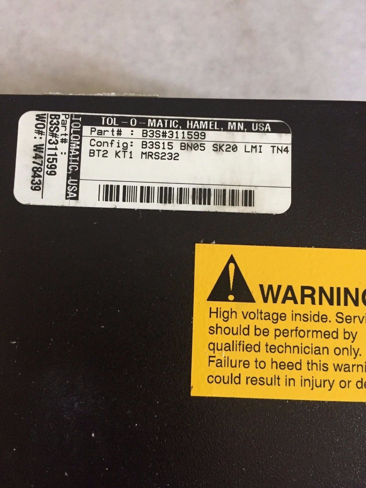 Tolomatic B3s#311599 Microstepping Motor Drive,Msd,Ak