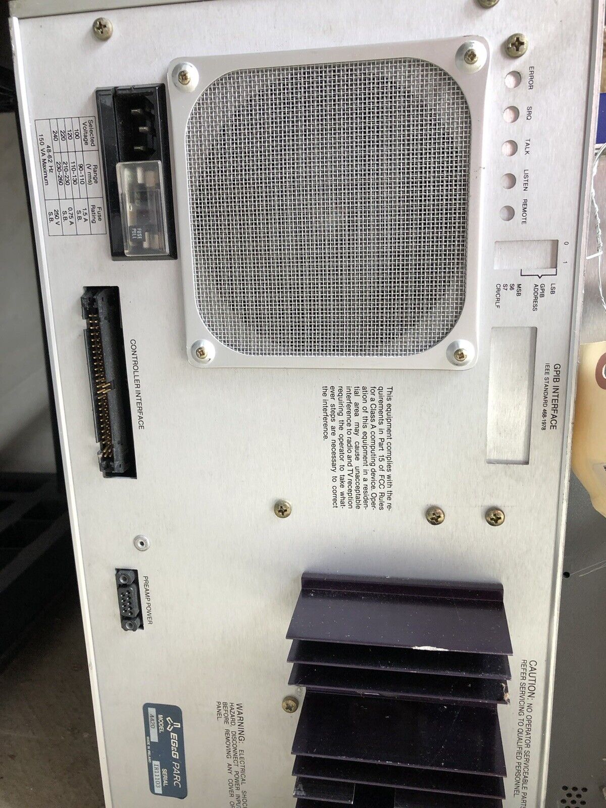 Eg&G Parc 4420,Eg&G 4420 Boxcar Averager,4421 Sampled Integrators,Ch