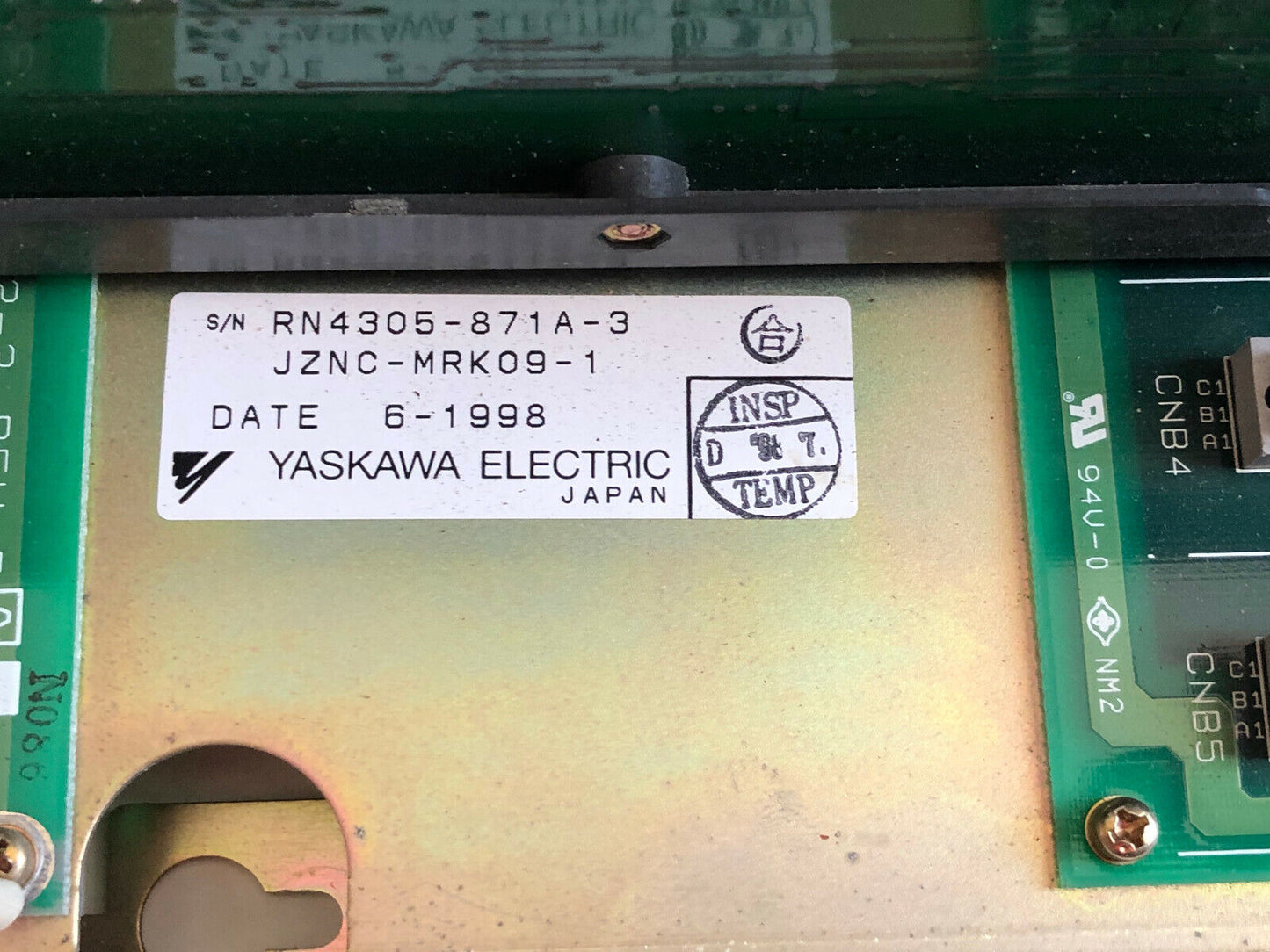 Yaskawa Jznc-Mrk09-1,Jancd-Mbb02-1,Df9200676-E0n,Mry01b-1,Mi004,Mioo4,Mario,Tm