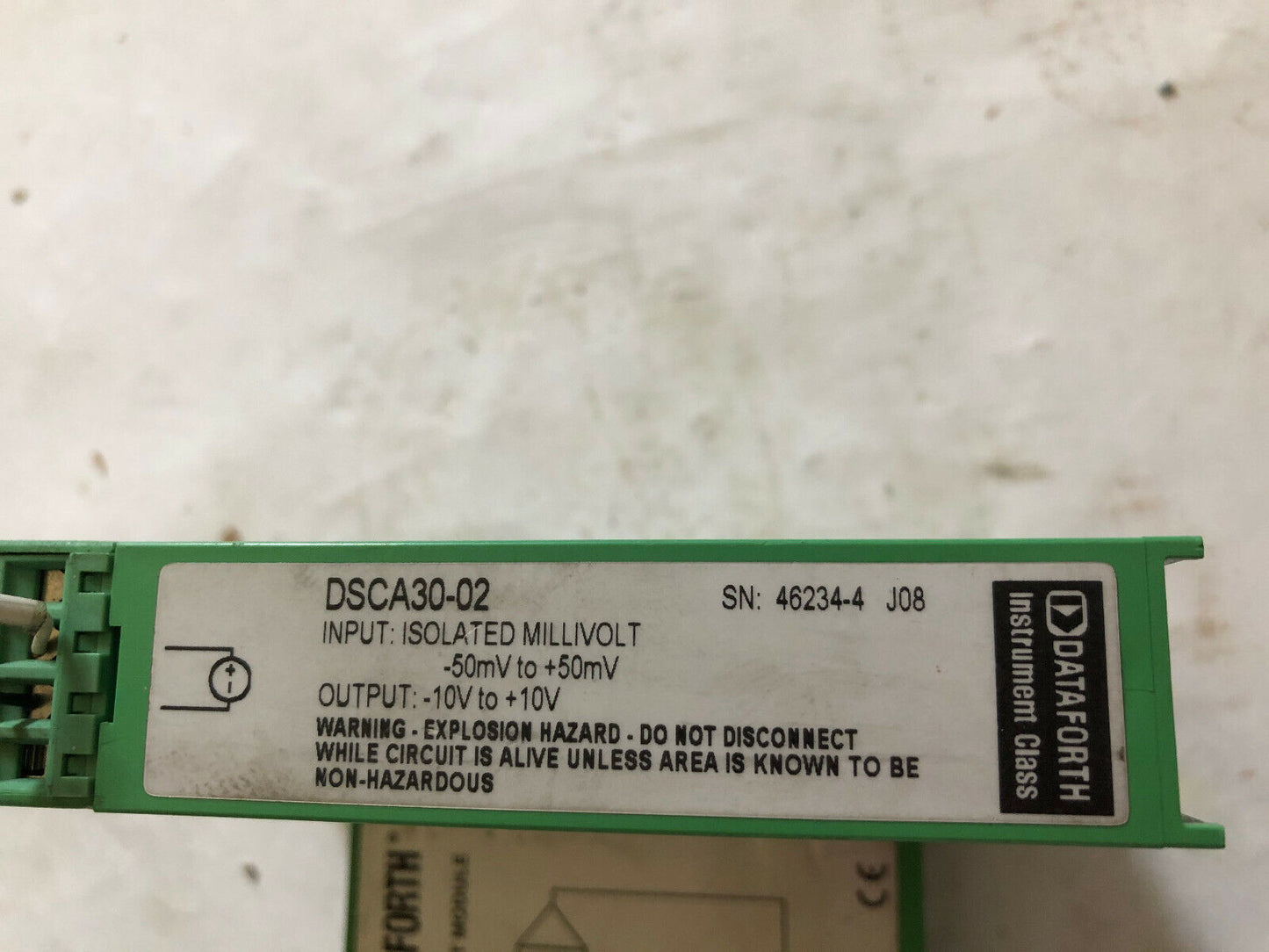 Dataforth Dsca30,Dsca30-02 Analog Signal Conditioning Module Isolated Mv,Bj