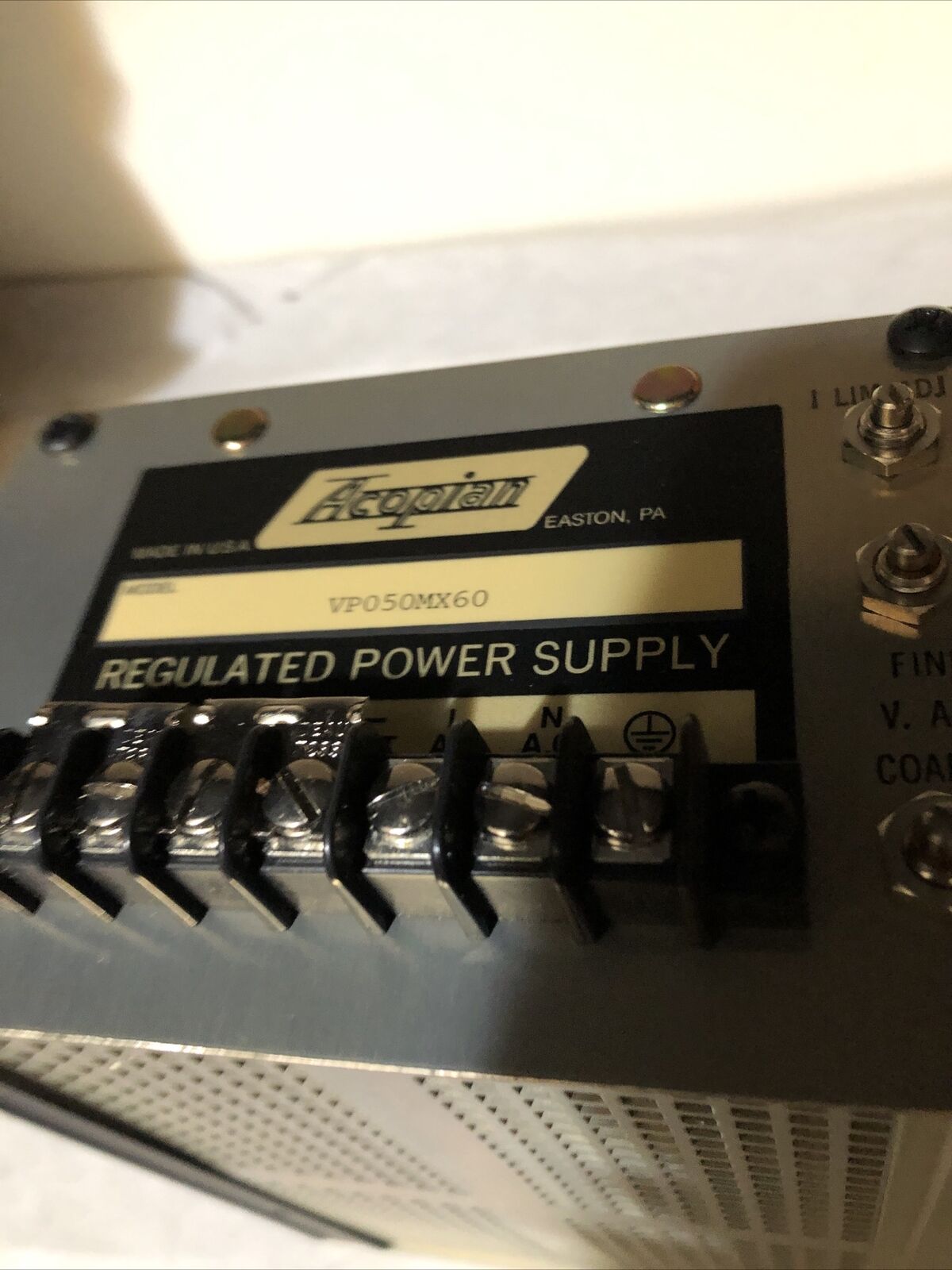 New Acopian Vp050mx60 Regulated Power Supply,Bk