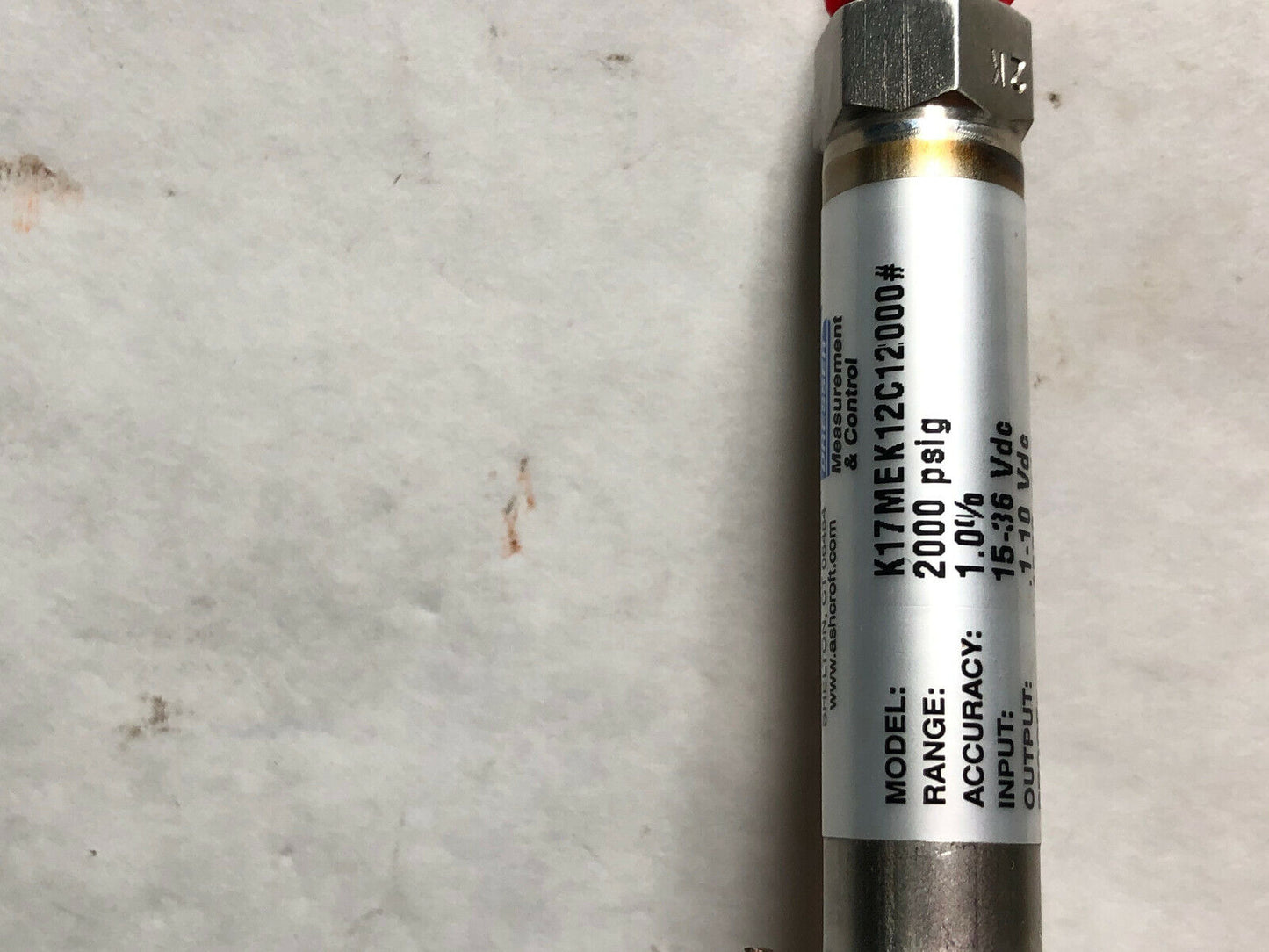 New Ashcroft K17mek12c12000 Pressure Transducer,2000 Psig,K17mek12c12000#,Si