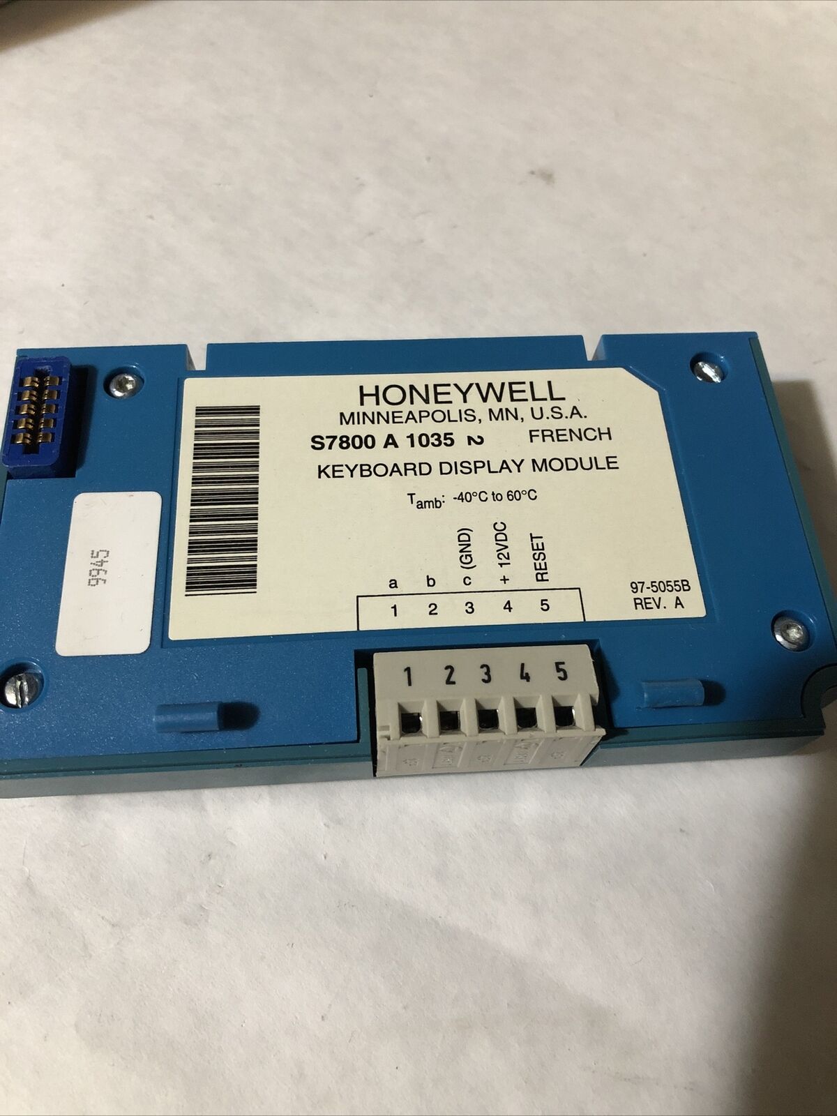 (French) Honeywell Burner Control French Keyboard Display Module S7800a1035,Bu