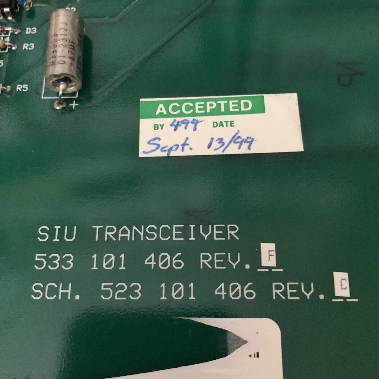 Valmet Automation 533 101 406 Rev.F,523 101 406, Siu Transceiver ,Cs