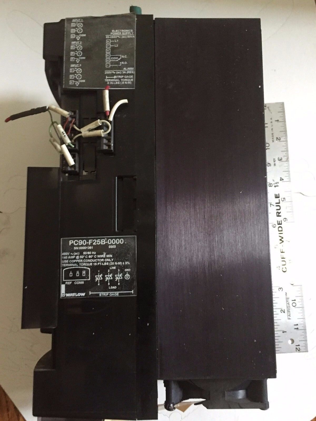 Watlow Pc90-F25b-0000 Solid State Power Control 480V,140A Power,Bh
