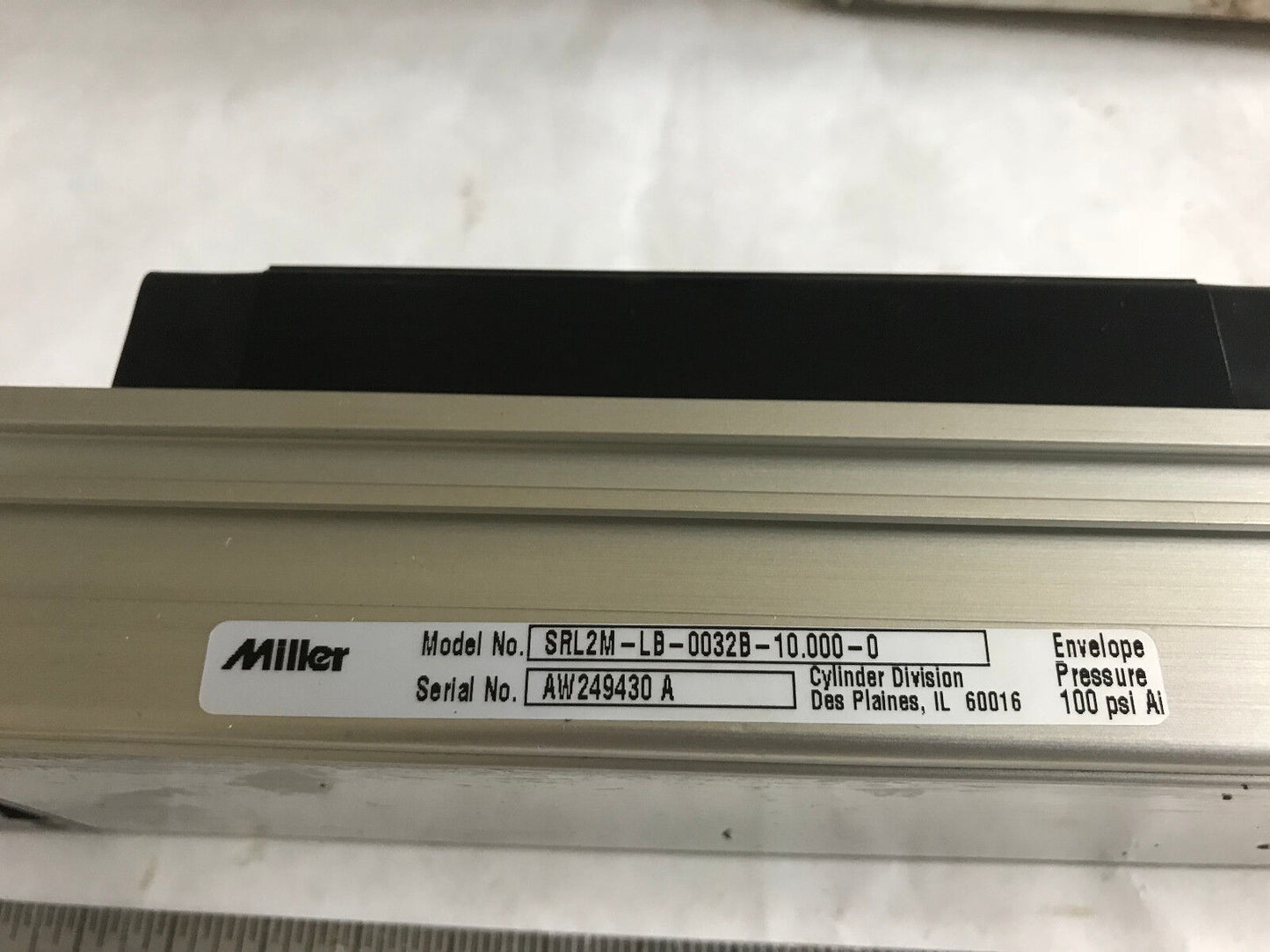 Miller Srl2m Lb 0032B 10.000 0 Pneumatic Linear Srl2m-Lb-0032B 10 Actuator,Aj