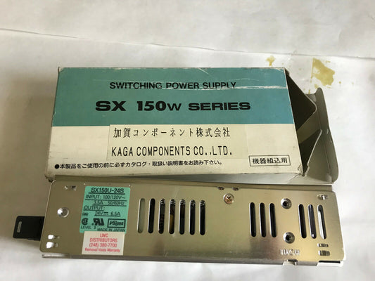 New Kaga Sx150u-24S Switching Power Supply, 24Vdc, 6.5A,Ae