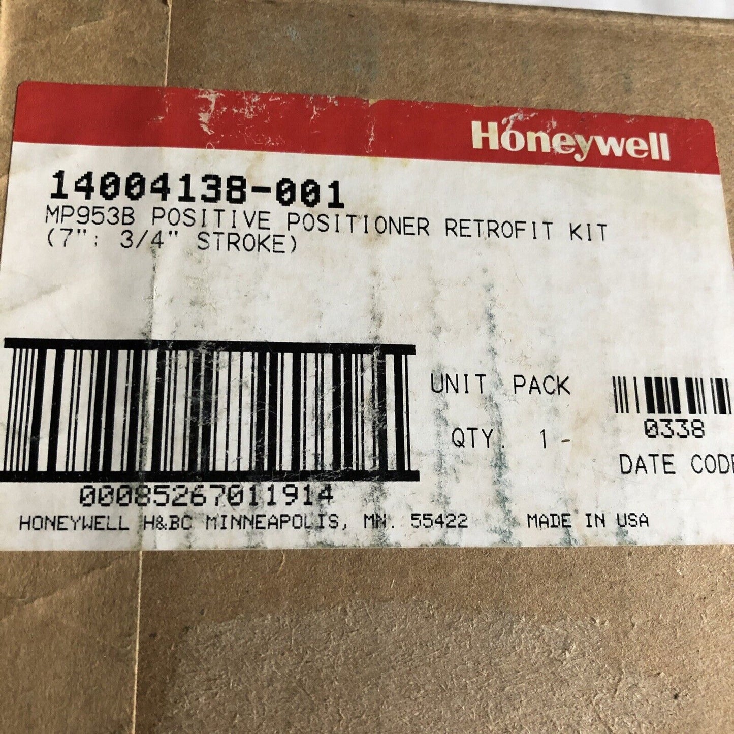 New Honeywell 14004138-001 Retorfit Kit Converts Mp953b To Mp953f ,Bc