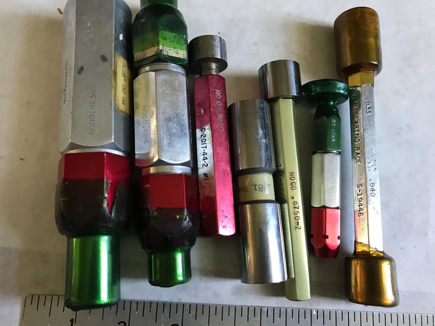 Lot Plug Gage Go Nogo Van Keuren .835,840,696,698,8236,8220,8085,881,8750,Es