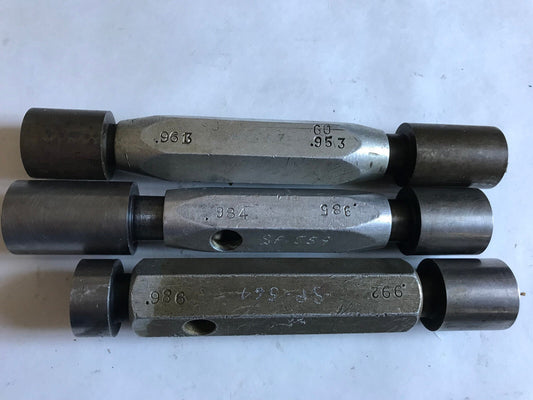 Lot The Pipe Machinery Go No Go Plug Gage .986,.992,.984,.985,.963,.953,Sa