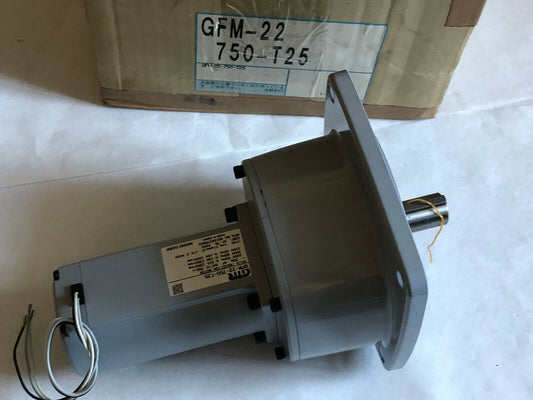 New Ctr Gfm-22-750-T25 3 Phase Induction Motor,25W 4P Ratio 750:1 Ratio,4P,Ek