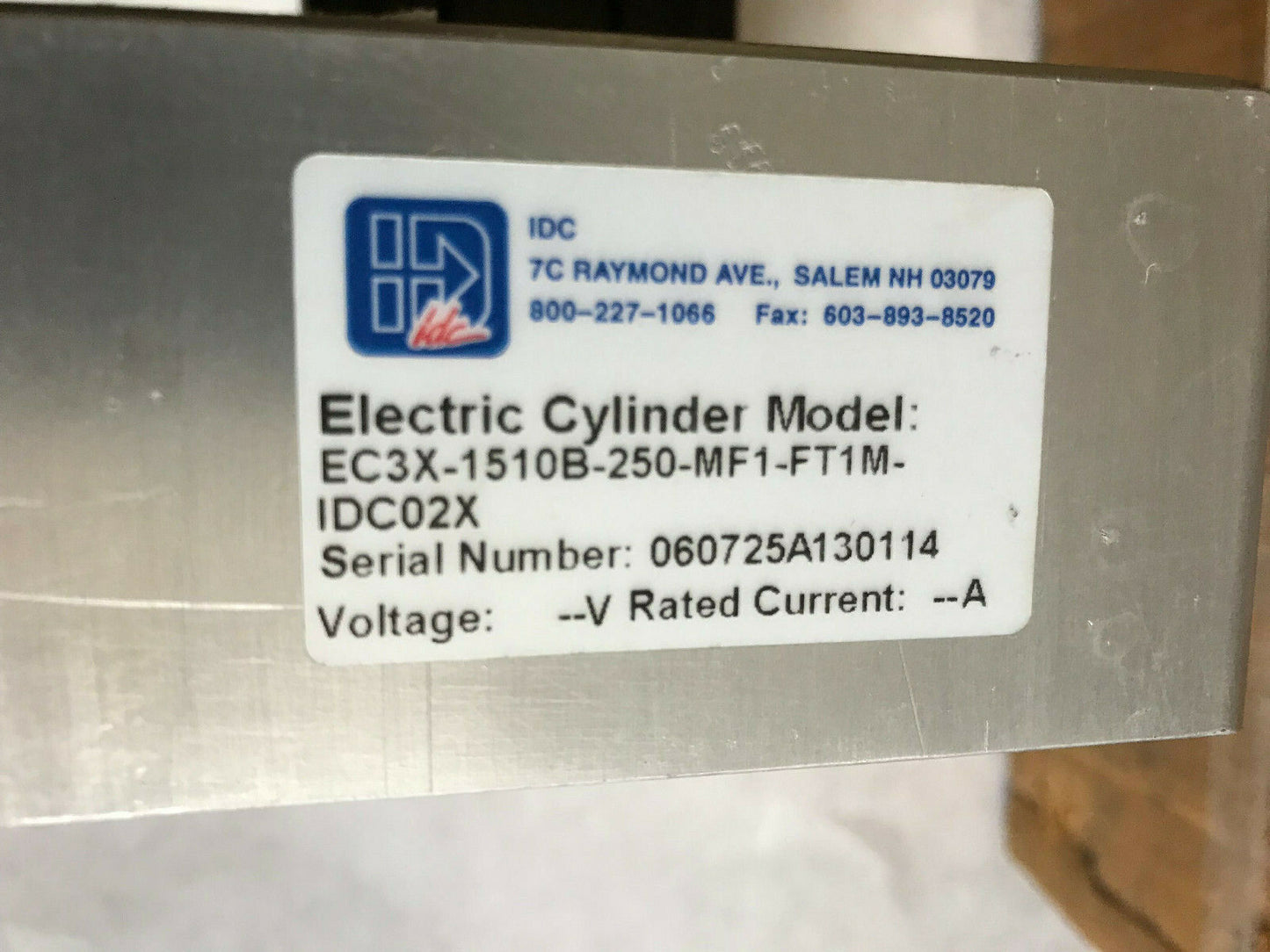 New Idc Ec3x-1510B-250-Mf1-Ft1m-Idc02x Electric Cylinder,Idc Ec3x,Idc02x,Eu