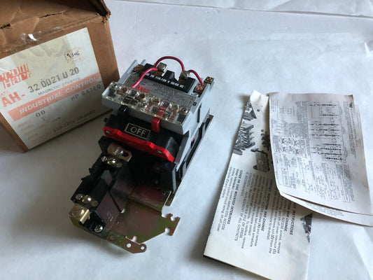 New Arrow Hart Ah-32 0021U 20 Magnetic Motor Starter,Nema 00,1-Phase,11A,110V,Sv