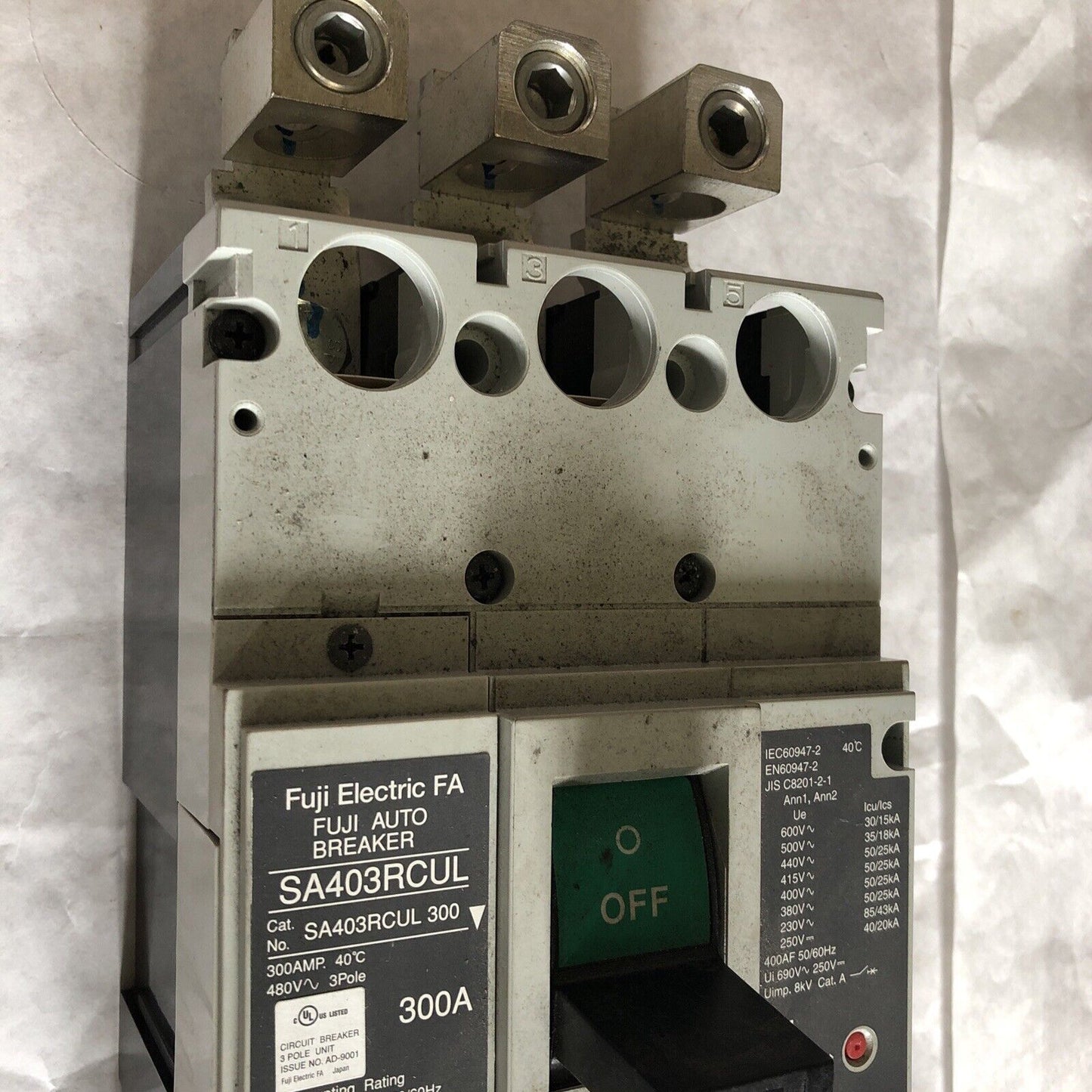 New Fuji Sa403rcul,Bz-Ta350,300A,3-Pole Circuit Fuji Auto Breaker,480V,Bd