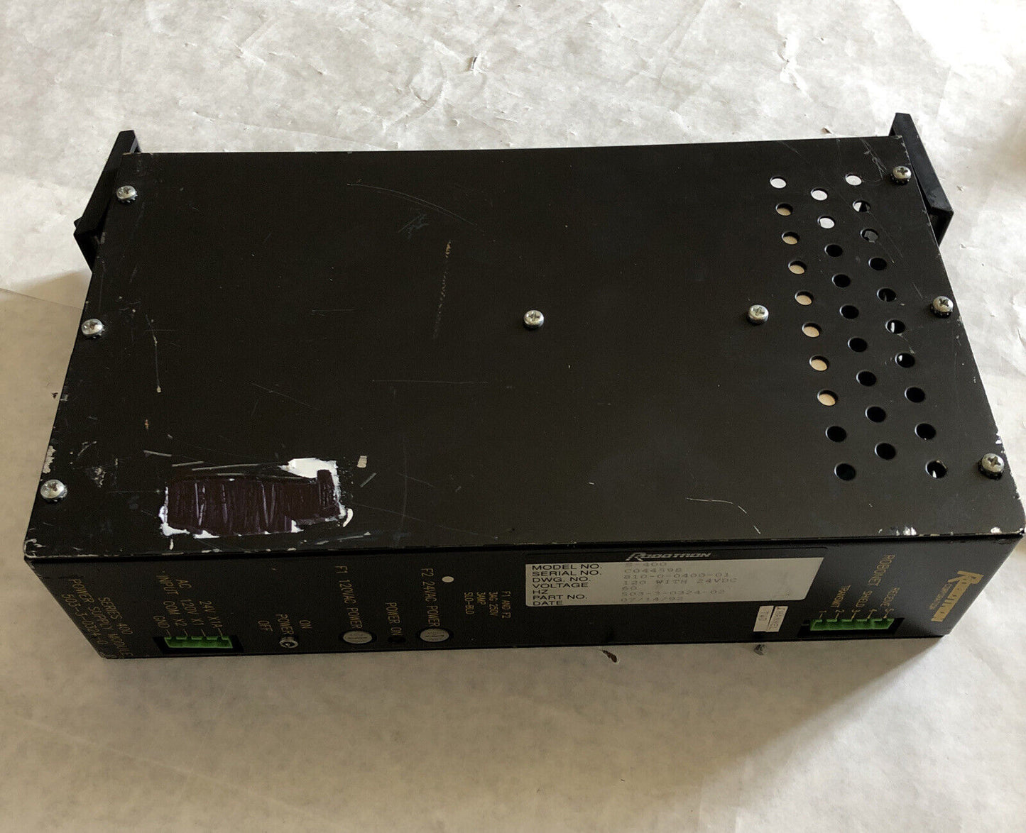 Robotron S-400,473-00372,503-3-0324-0 Power Supply 120Vac 24Vdc 503-3-0324-02,Bz
