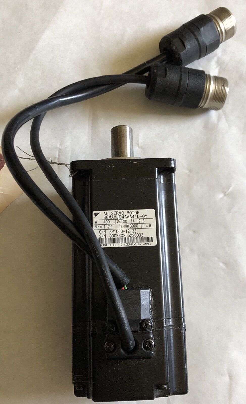 Yaskawa Sgmah-04Aaa41d-0Y Ac Servo Motor,2.8A,3000-Rpm,Sgmah-04Aaa41d-Oy,Ck