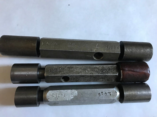Lot The Pipe Machinery Go No Go Plug Gage 1.090,1.094,1.019,1.013,1.035,1.041,Sh