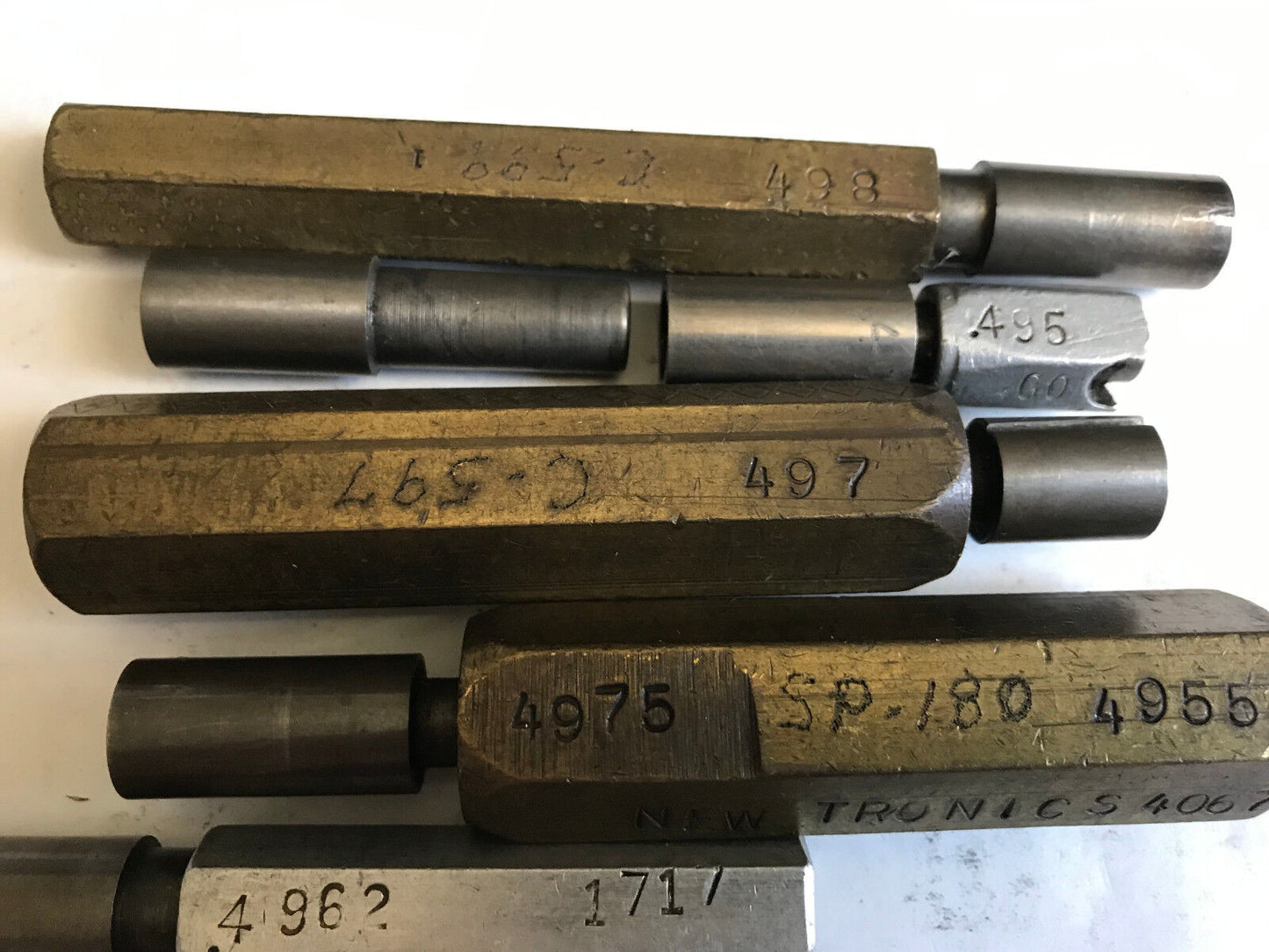 Lot The Pipe Machinery Go No Go Plug Gage,.495,.498,.499,.4975,.3955,.500,Et