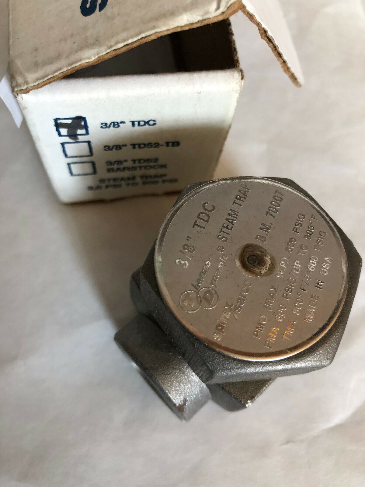 New 3/8” Npt Spirax-Sarco Tdc Thermodynamic Steam Trap,So