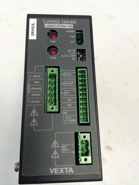 Vexta Udk5107nw-A2 Stepper 5-Phase Driver 4Amp 100/115V,Drv5ul,Uok5107nw-A2,Cl