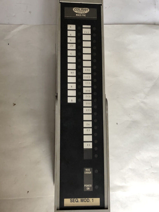 Colman Maco Pac 80Cn-11001-102-V-00 Seq.Mod1,81Zz-02000,81Cn10121c51000,Dk