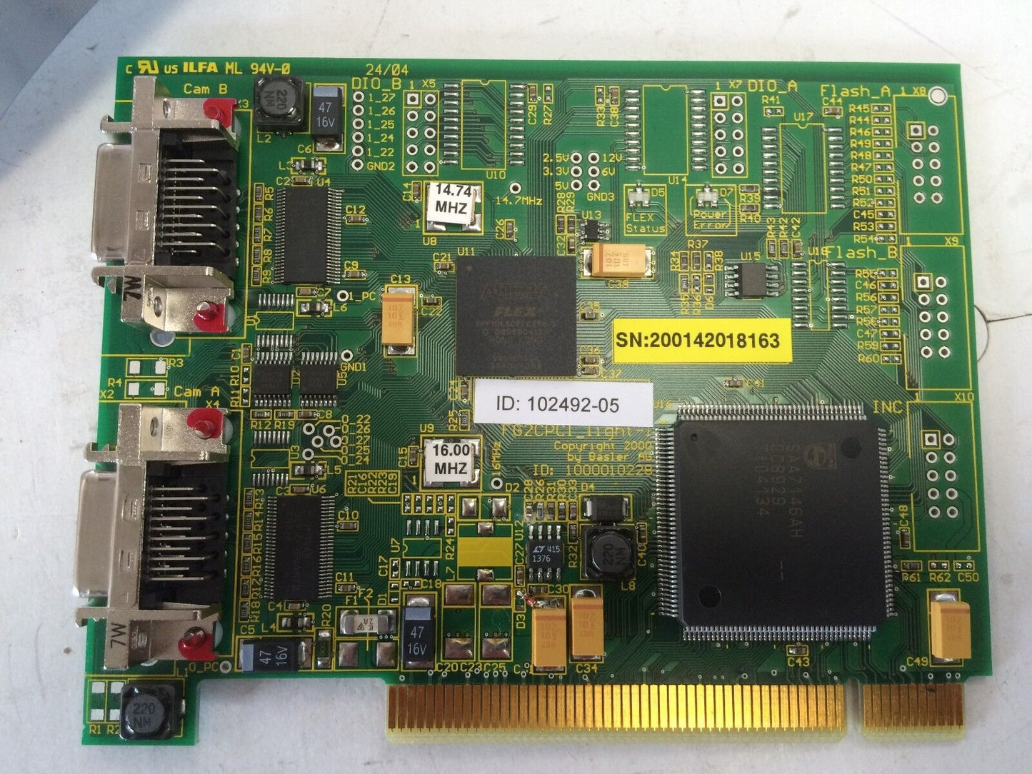 New Basler Fg2cpci Light-1 For Pb300 V1.0,1000010228 Ilfa Ml,Id1000010250-05,Ch