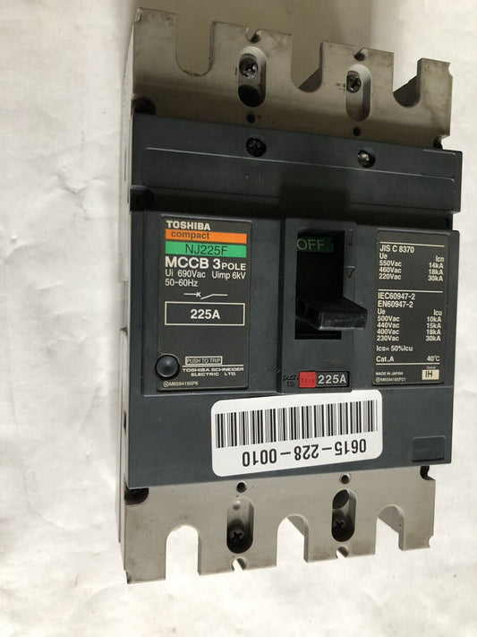 Toshiba Nj225f Mccb 3Pole,Mccb-Nj225f 3-Pole Circuit Breaker, 225 Amp,Er