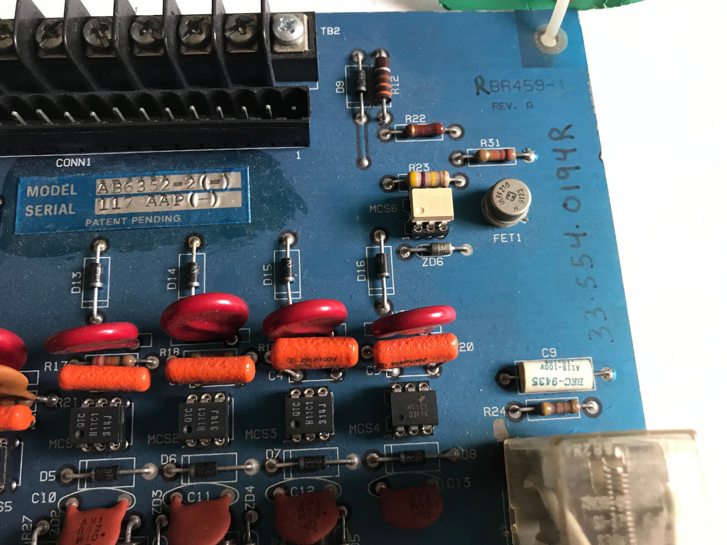 Pillar Ab6352-2,Ab6352-2 (-) Br459-1 Rev. A Robotic Servo Control Board,Si