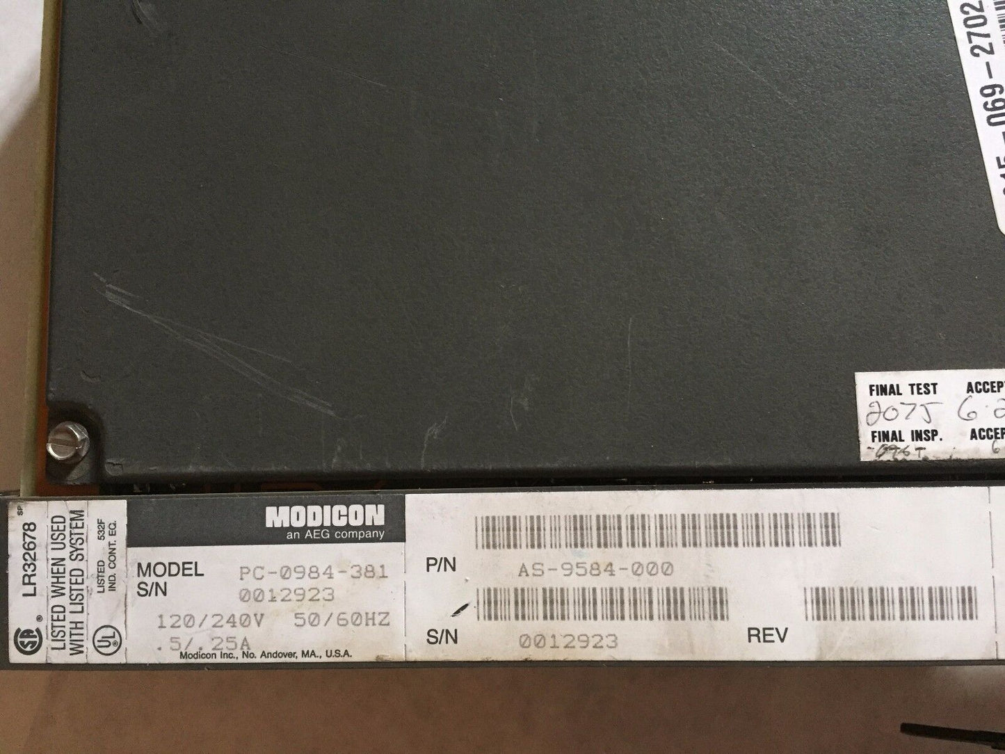 Modicon 984,Schneider Pc-0984-381,As-9584-000,As-C950-103,Aeg 984 381,Bz