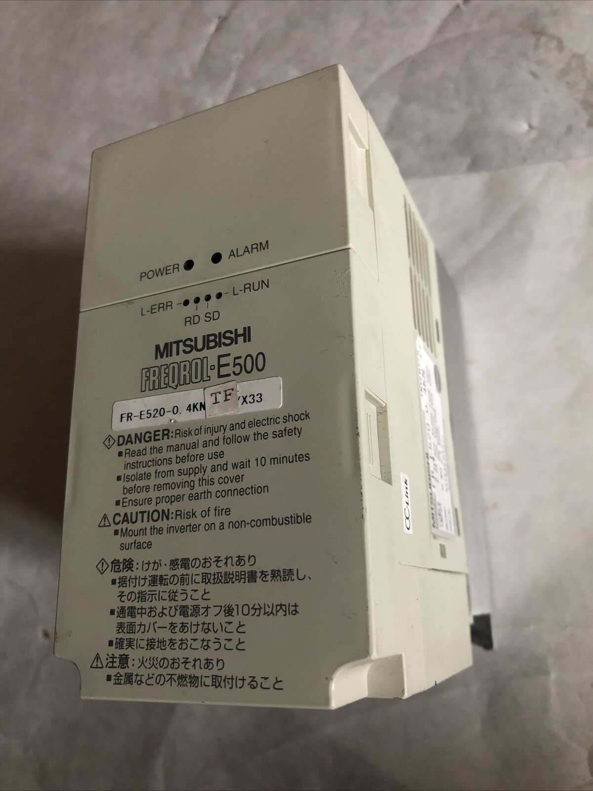 Mitsubishi Freqrol-E500, Fr-E520-0.4Kn Tf 3Ph Ac Drive 0.4Kw Inverter,Bw