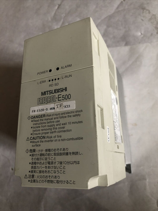Mitsubishi Freqrol-E500, Fr-E520-0.4Kn Tf 3Ph Ac Drive 0.4Kw Inverter,Bw