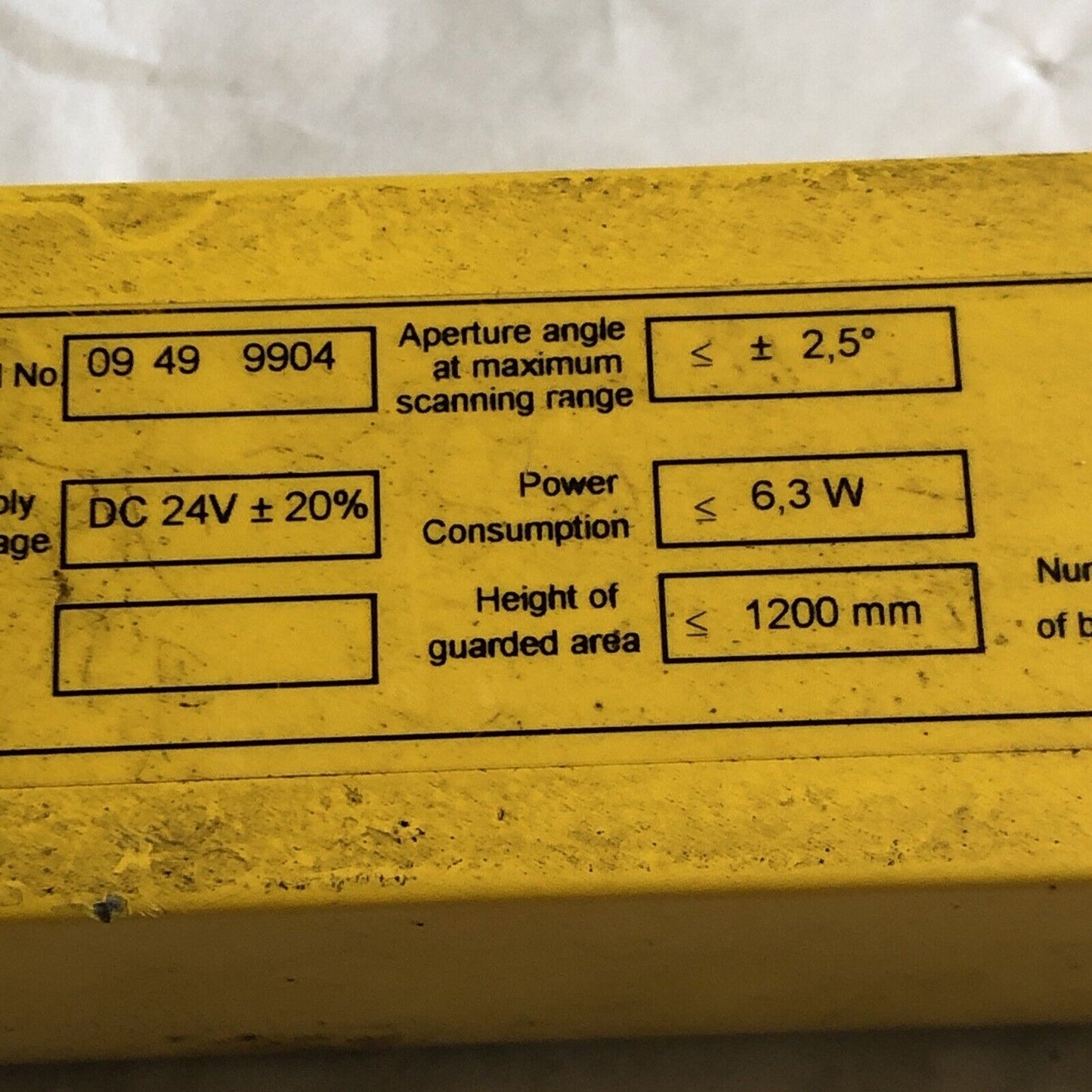 Sick C40s-1201Aa300,Sick C4000,Safety Light Curtain,Scan Range,1200 Mm,Su