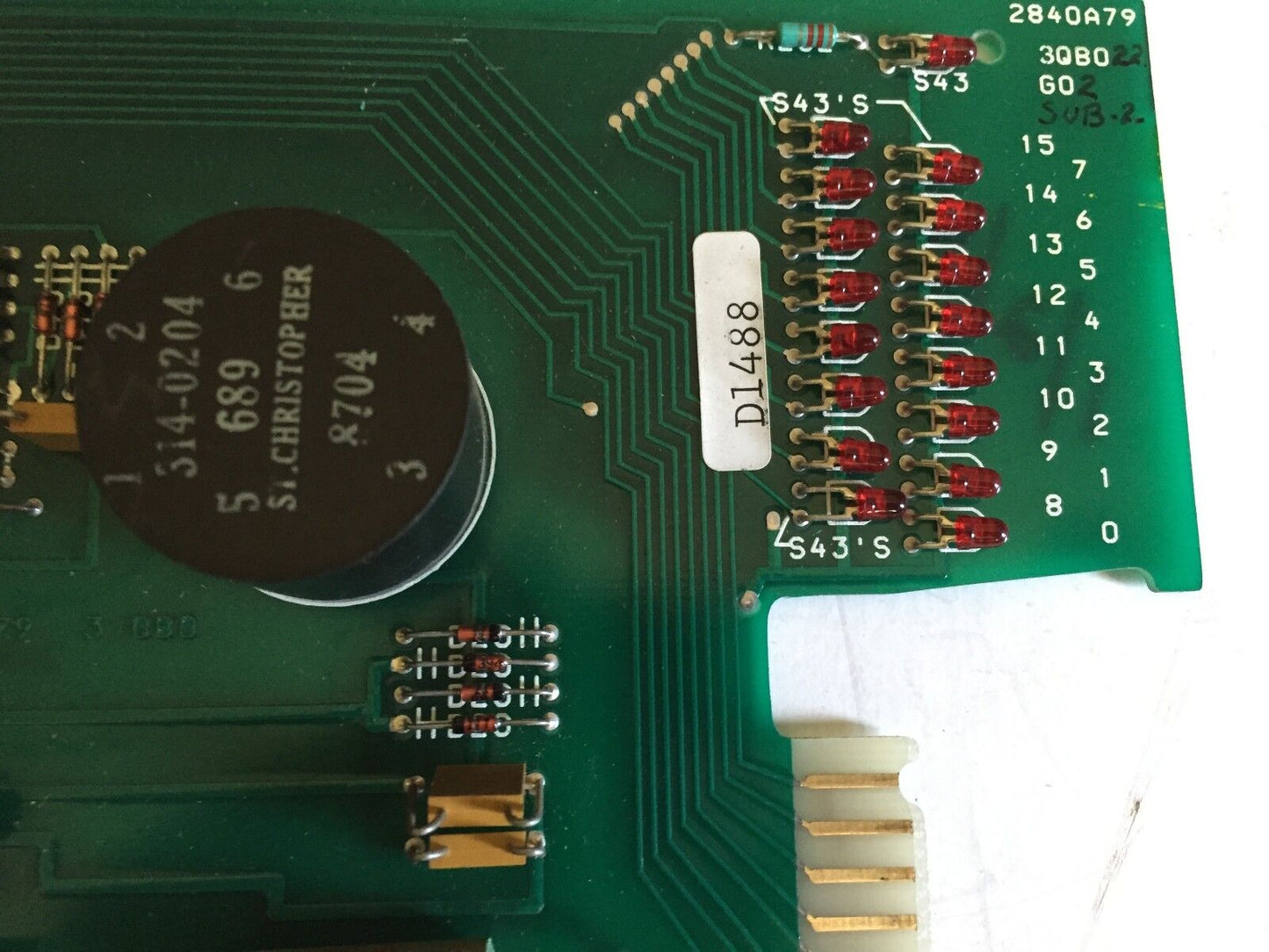 Westinghouse 2840A79 3Qb022 G02,D1488 Timer Process Logic 2840A79g02,Ee