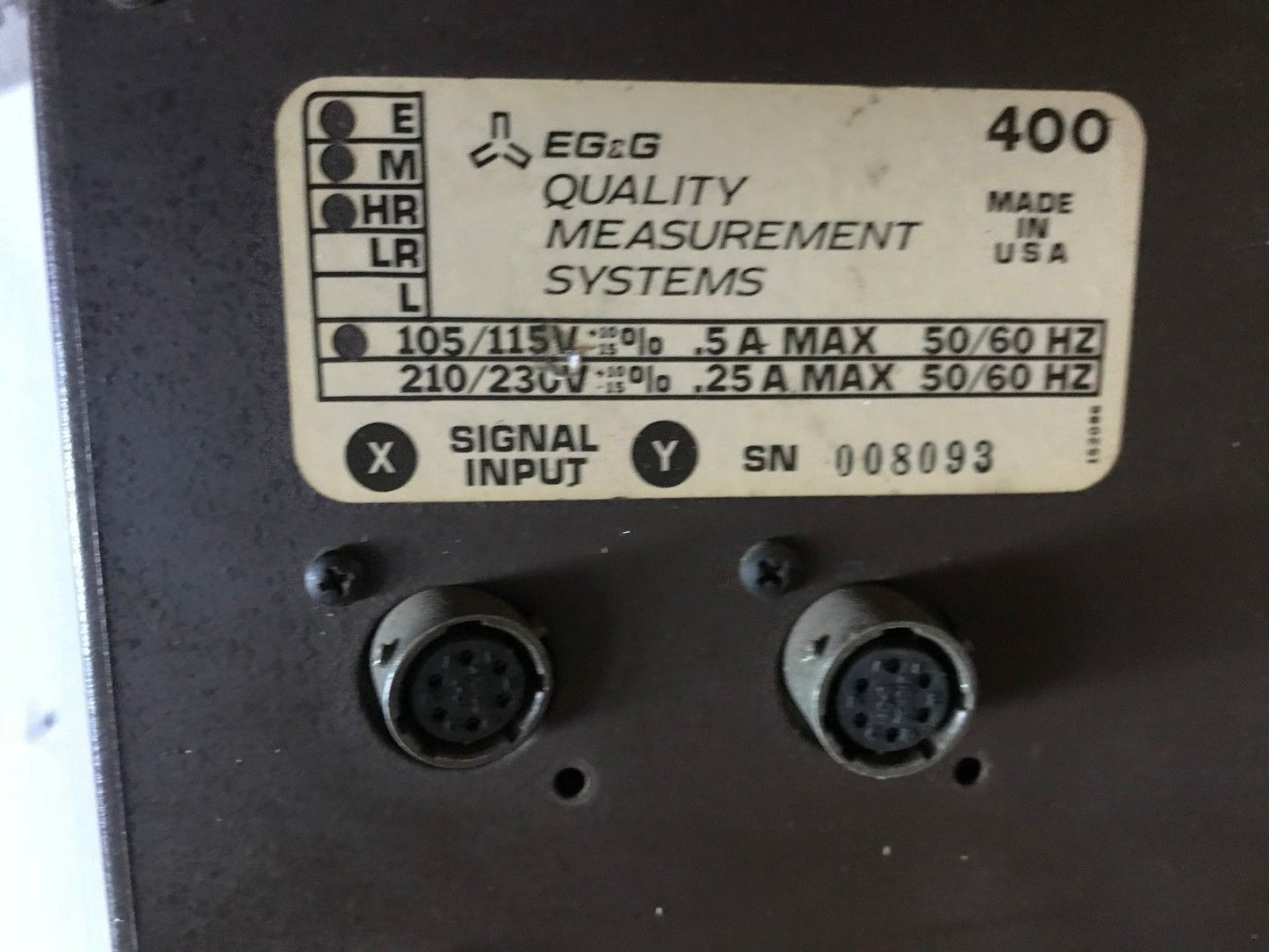 Eg & G 400 X-Y Quality Measurement System, Digital Readout Display,Eg