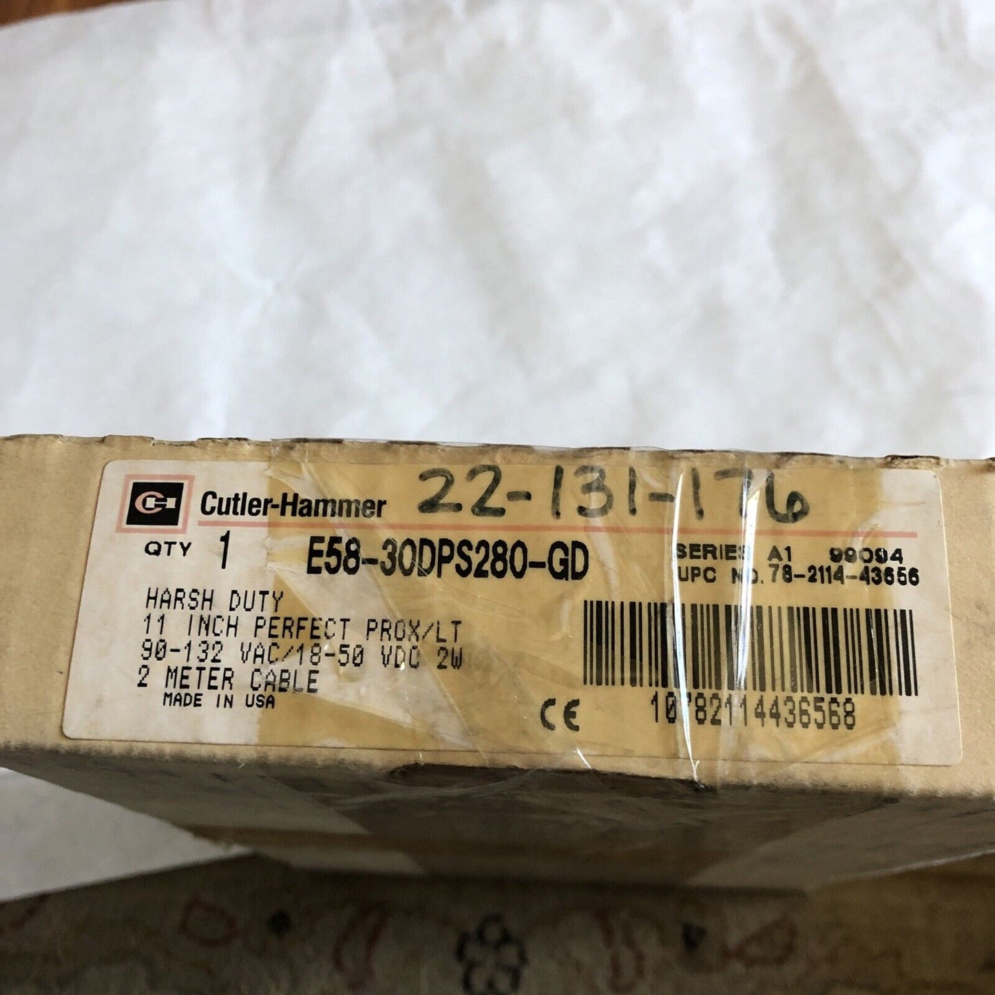 New Eaton E58-30Dps280-Gd Cultler-Hammer Proximity Switch,Ea