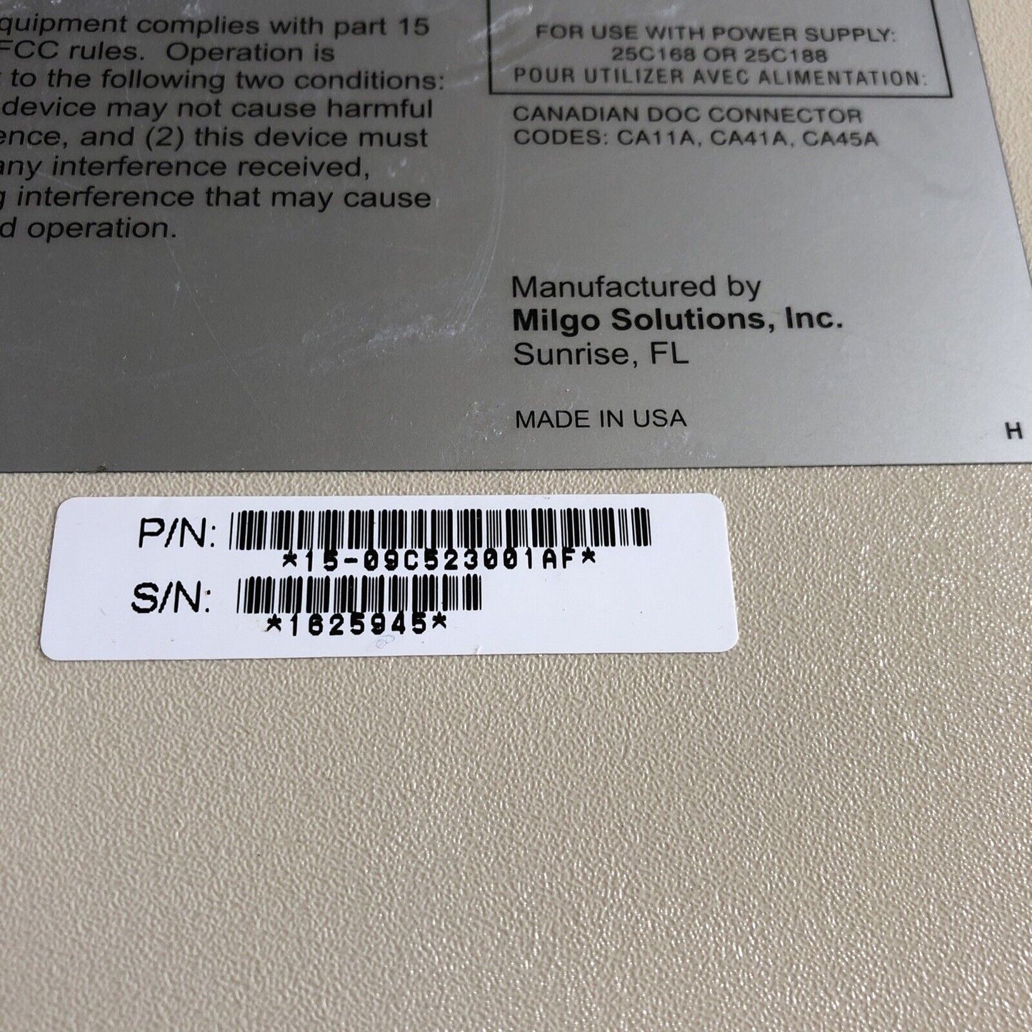 Milgo 15-09C523001af,Excalibur Dap Multirate Digital Signal Processer,Sk