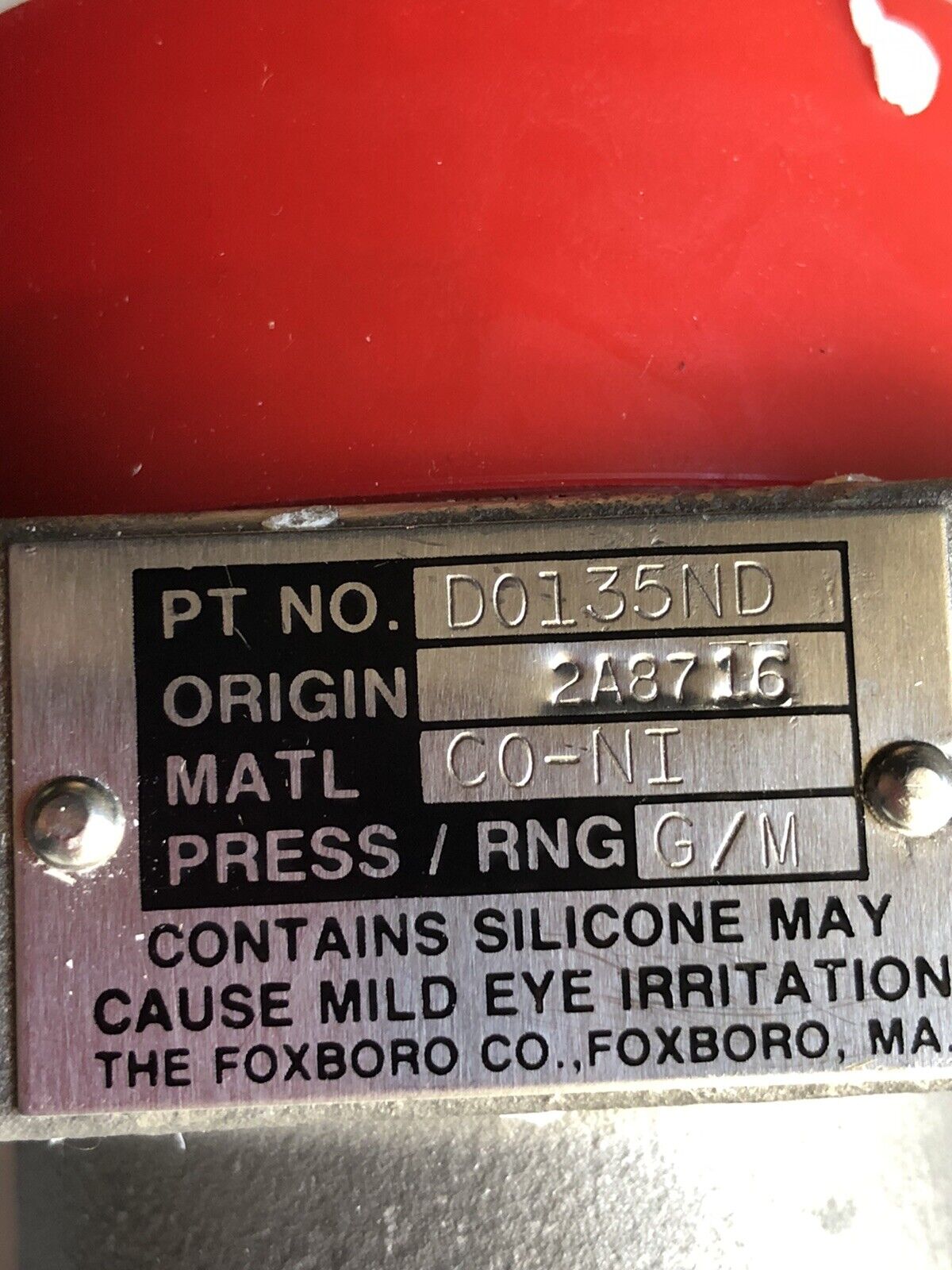 New Foxboro D0135nd Invensys Electric Level Sensor Origin 2A8716 C0-Ni  G/M,Te
