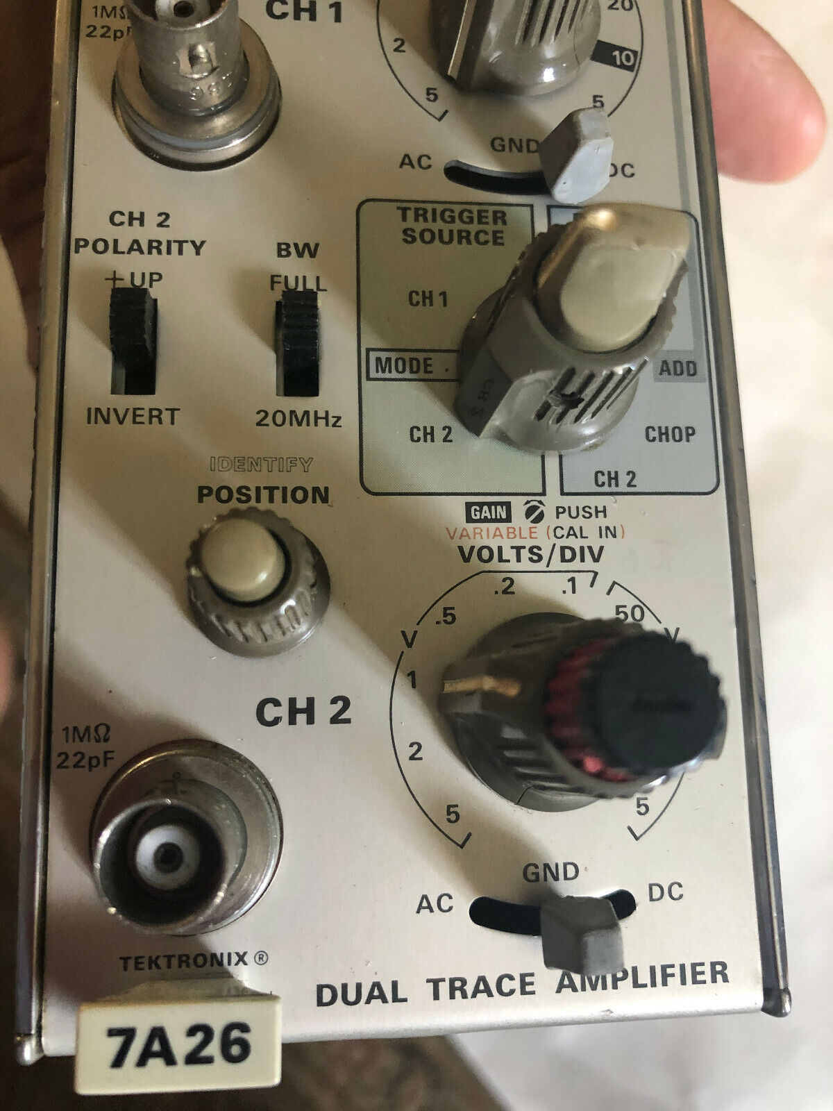 Tekronix 7A26,Hewlett Packard 7A26 Dual Trace Amplifier Module,Cz