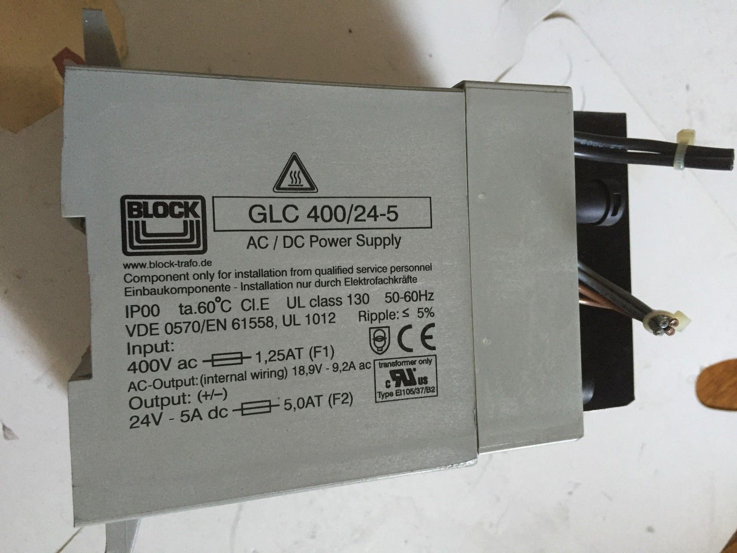 Block Glc 400/24-5 Ac/Dc Power Supply ,Ee