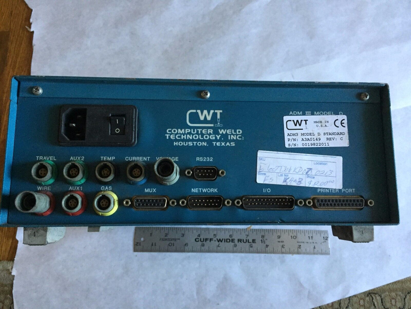 Adm3 Model D A3a0149 Arc Data Monitor Iii,Computer Weld Technology,Eg