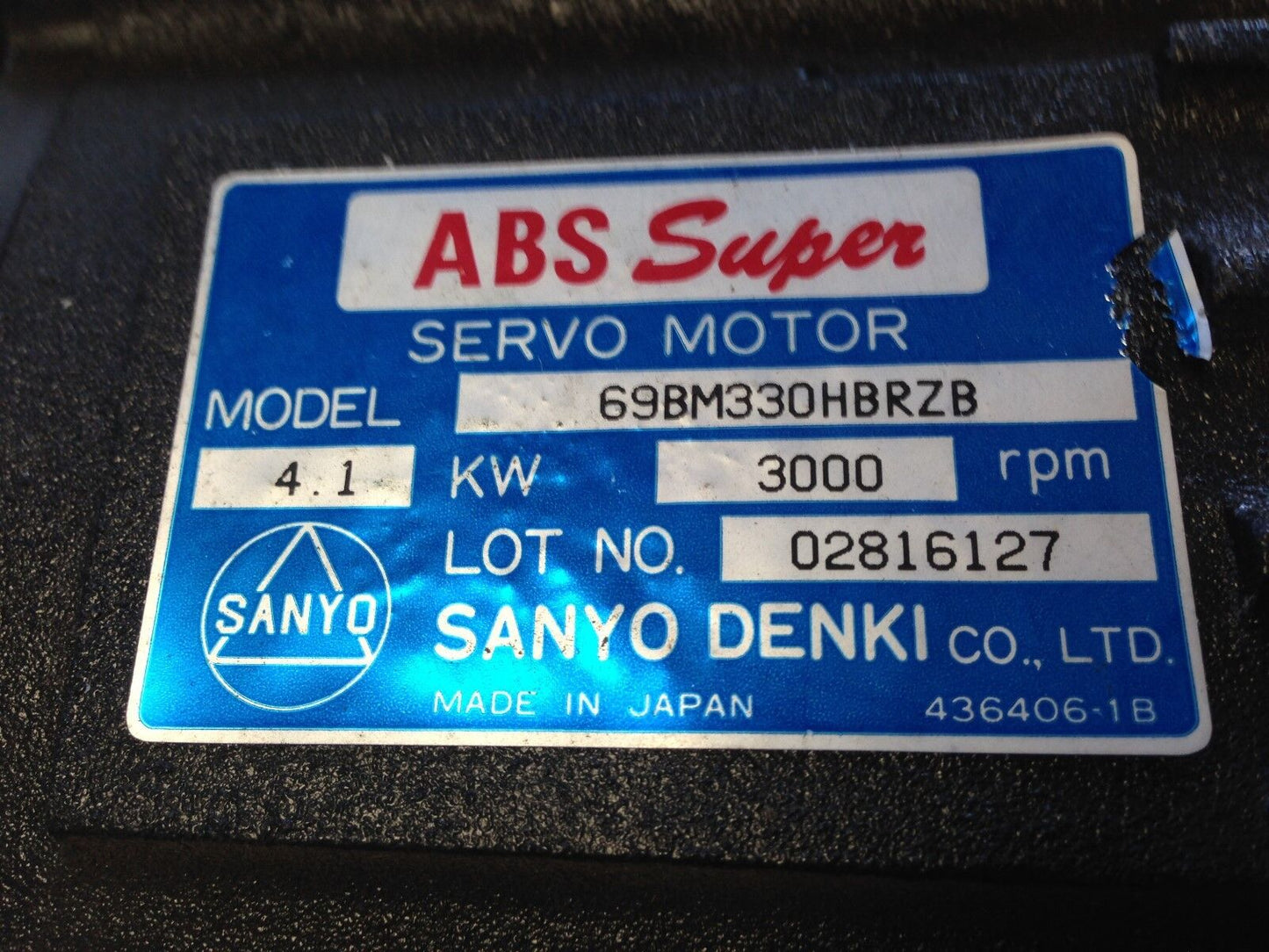 New Sanyo Denki 69Bm330hbrzb Abs Super Servo Motor, R11b43256d,02816127,Av