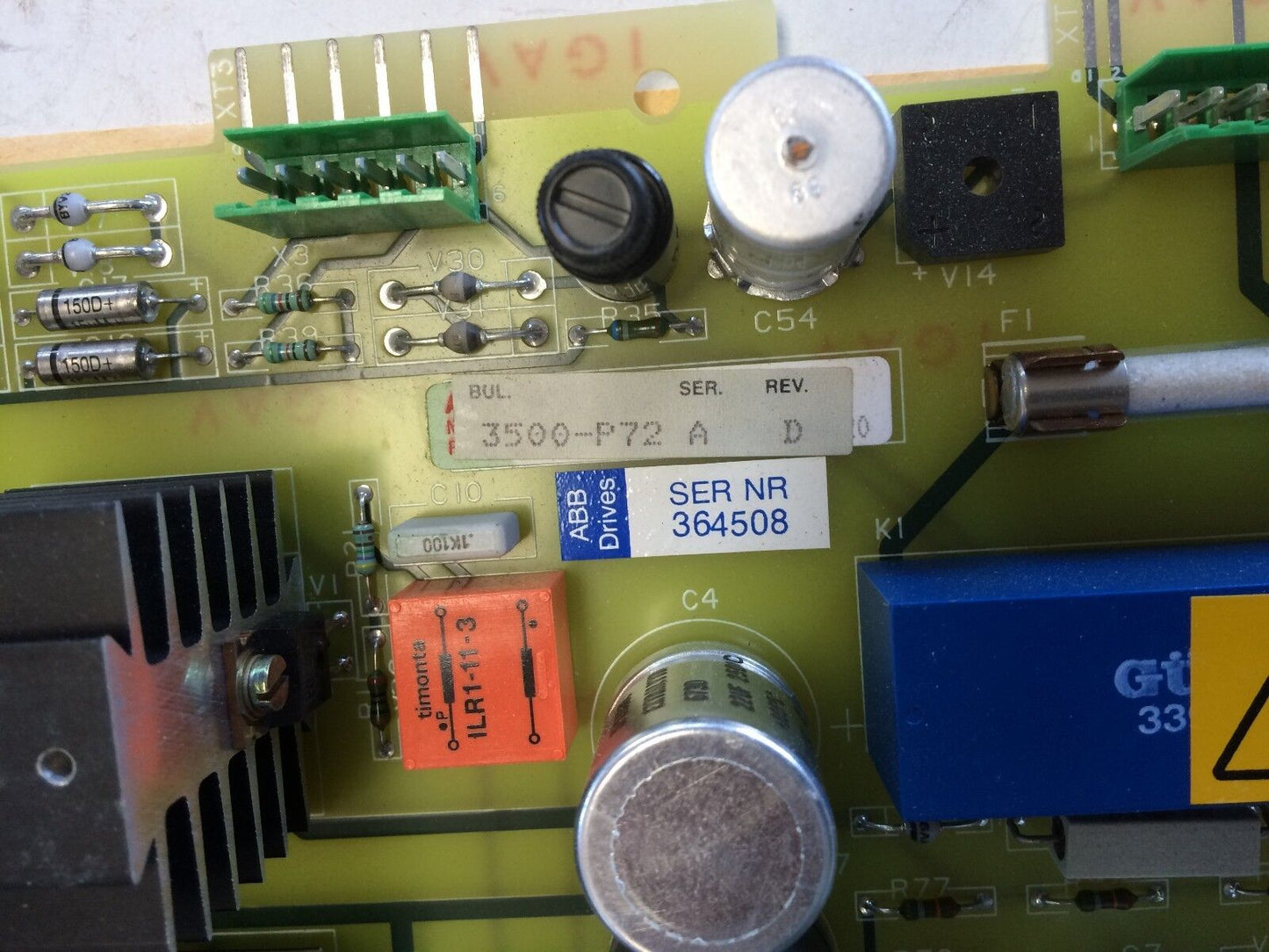 Allen Bradley 3500 P72, Pwr Supply, Saft 172, 3500-P72 A D, 5761385-8G,Es