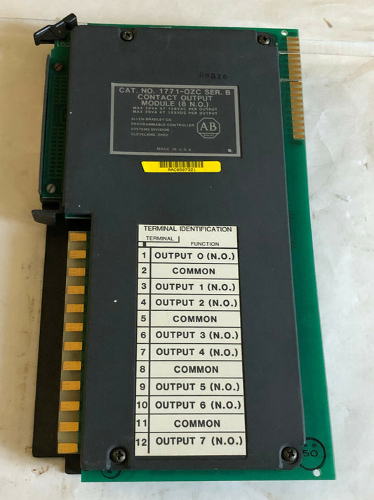 Allen Bradley Cat 1771-Ozc,1771-0Zc,120V Ser.B Contact Output Module (8 N.O.),Ew
