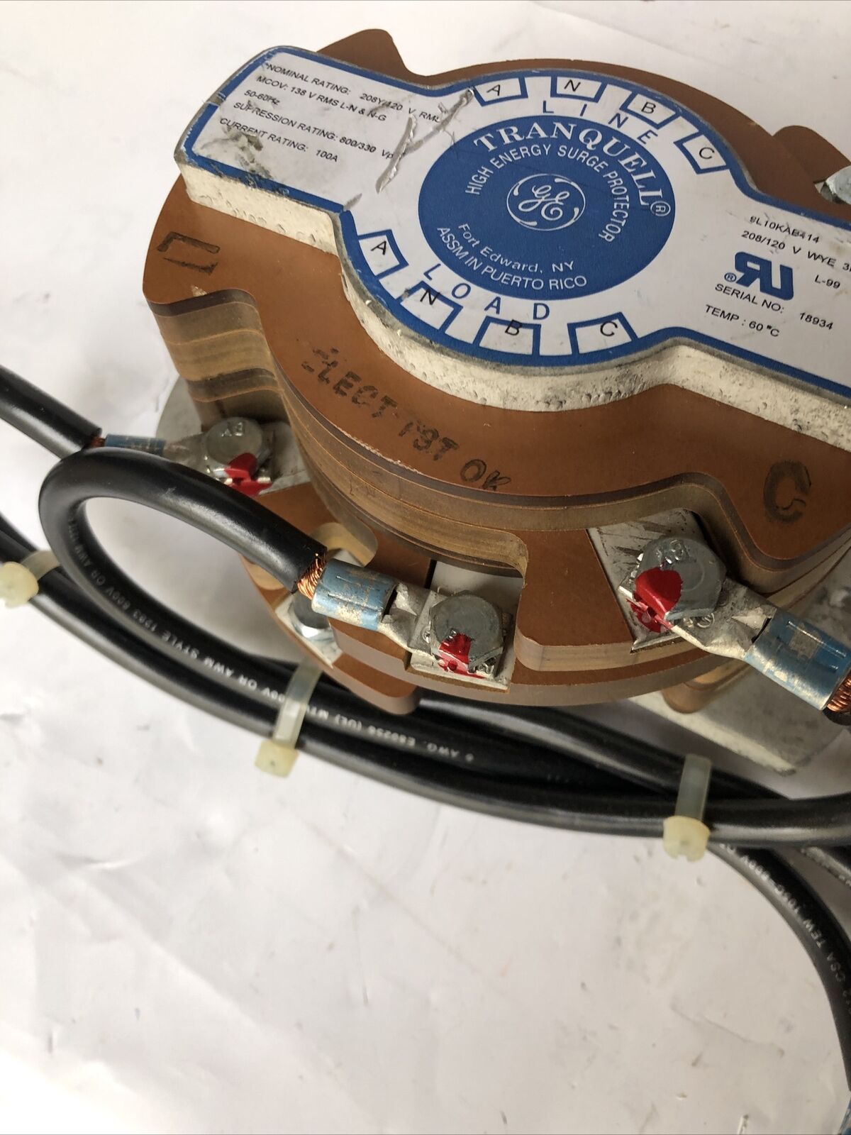 Ge 9L10kab414  General Electric Surge Supressor Tranquell High Energy,Fk