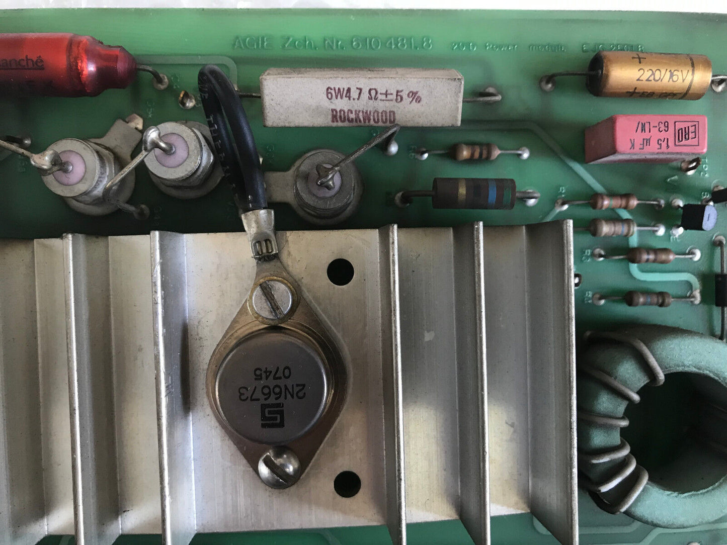 Agie Zch. 610481.8 20D Power Module,Agie 610481.8 Board Ejg2501b Edm 741935,Si