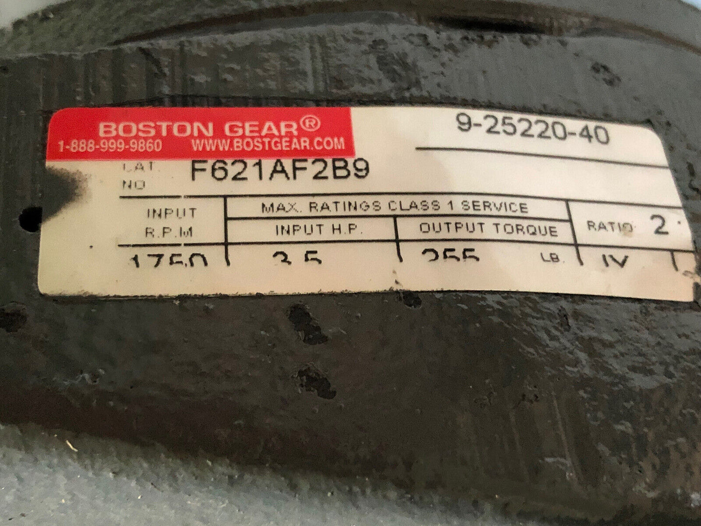 New Boston Gear F621af2b9 Gear Reducer, Ratio: 2:1, Input Rpm: 1750 92522040,Ex