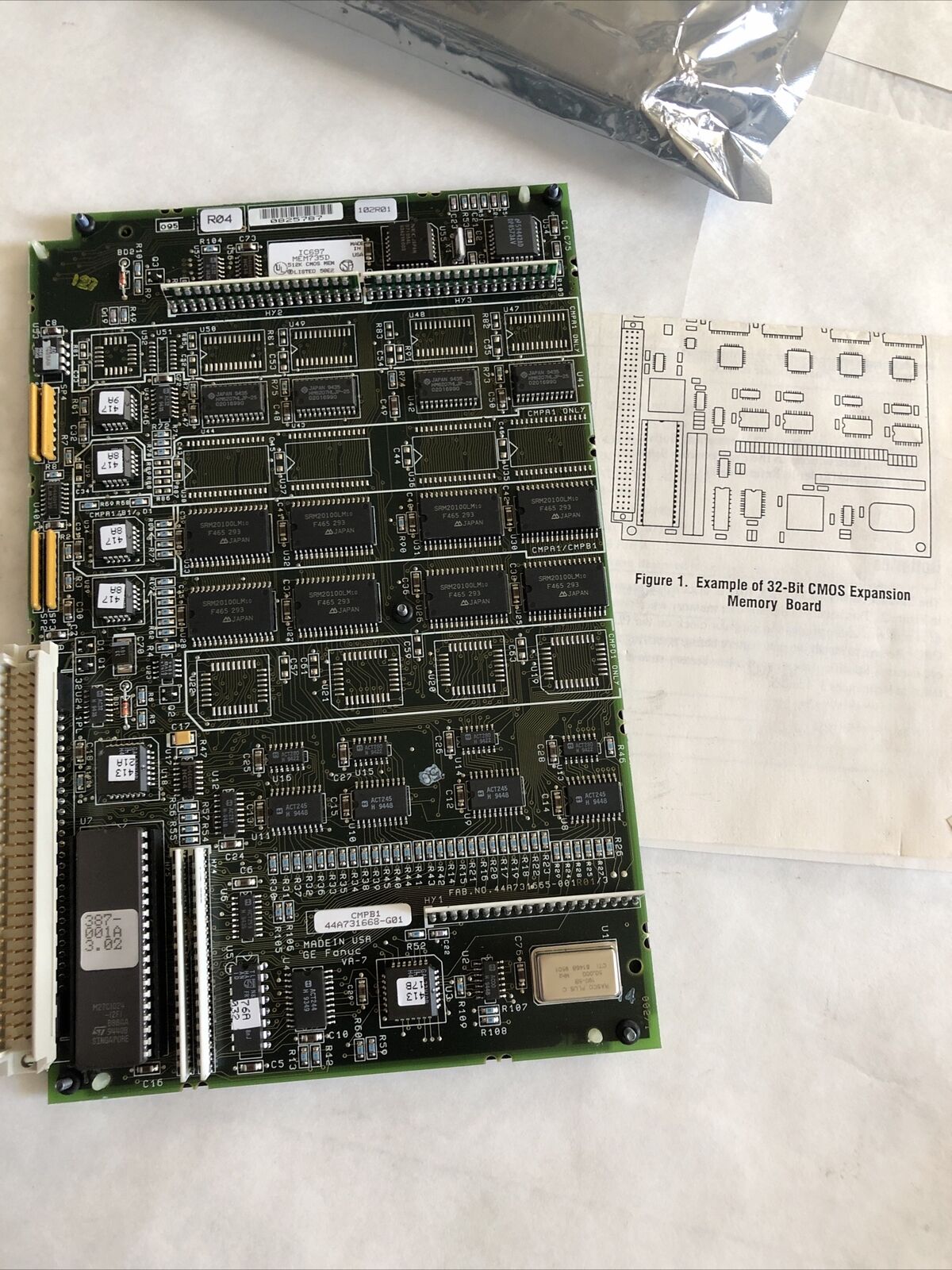 New Ge Fanuc Ic697 Mem735d 32-Bit Cmos Expansion Memory Card, Plc Va-7 Cmpb1,Dg
