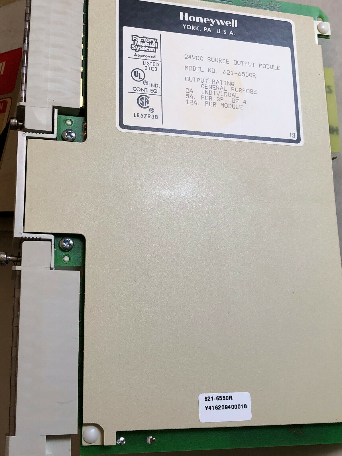 Honeywell 621-6550R,Issc Output Module,Z416209400018,24Vdc Source Output,Ck