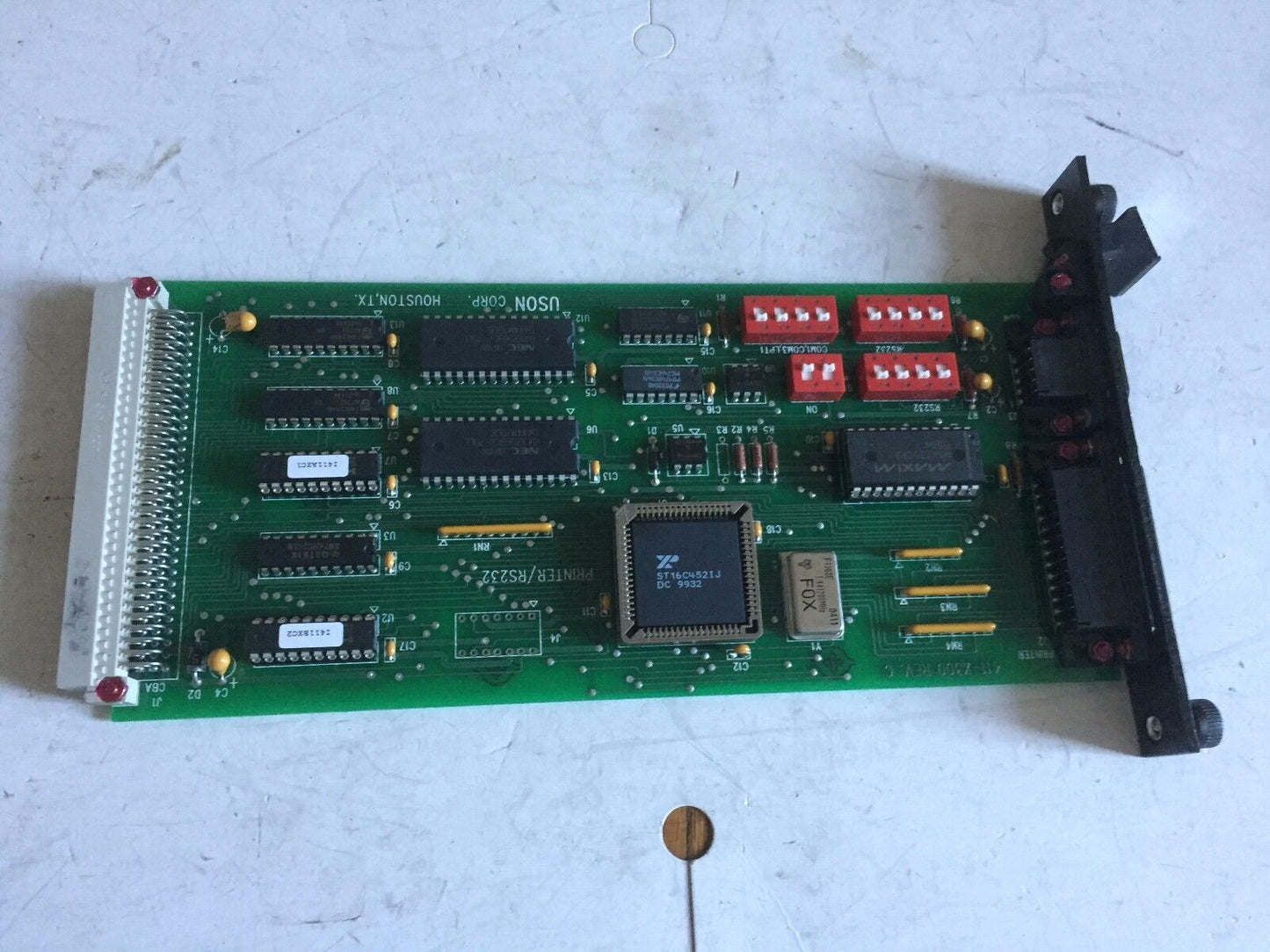 Uson 411-X300 Printer,Uson Print Rs232 Rev.C Circuit Board,Ad,Bv